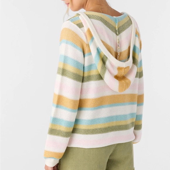 O'Neill Pastel Striped V-Neck Sweater - Picture 2 of 6